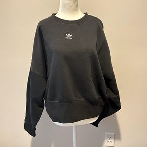 NWT Adidas Essentials Fleece Oversized Sweatshirt Black Small